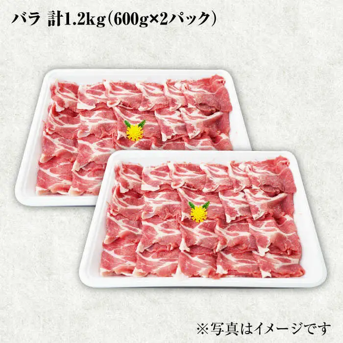 SPF 豚バラ 焼肉 計1.2kg 訳あり ＜大西海ファーム＞ [CEK031] 焼肉 豚バラ