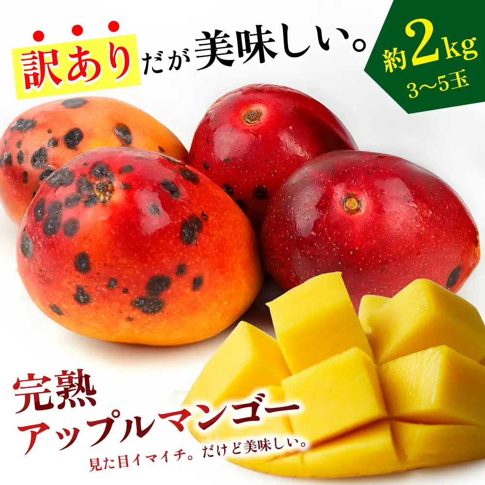マンゴー【2026年発送】生産者応援！！訳あり完熟アップルマンゴー約