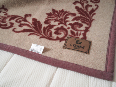 カシミヤ20%入り毛布 毛布の町泉大津産 [シングルサイズ／エンジ色] N-KK20 [3160]
