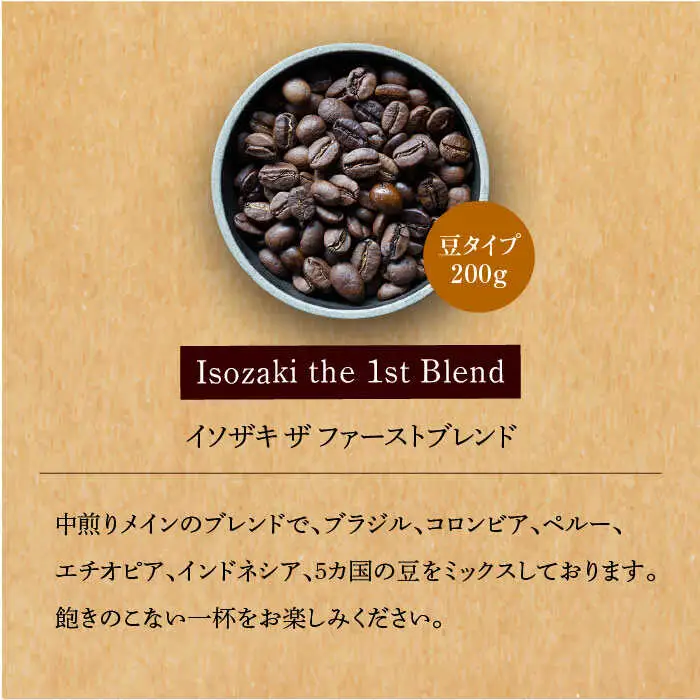 【自家焙煎】オリジナルブレンド コーヒー豆 2袋セット (豆タイプ) 珈琲豆 中煎り【イソザキ珈琲】[SF01]  父の日