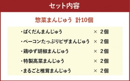 071-934 おくぶんご 新時代 惣菜 まんじゅう 詰め合わせ 計10個（5種×2個） セット