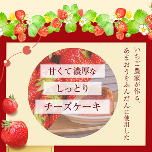 あまおうチーズケーキ 約380g×1_あまおうチーズケーキ 約 380g ケーキ ニュージーランド産 クリームチーズ 濃厚 チーズケーキ 半解凍 冷蔵解凍 レンジ 特別栽培 あまおう農家 久留米市産 いちご あまおう 福岡県 久留米市 お取り寄せ スイーツ デザート お菓子 洋菓子 冷凍 送料無料 〔Dw039〕