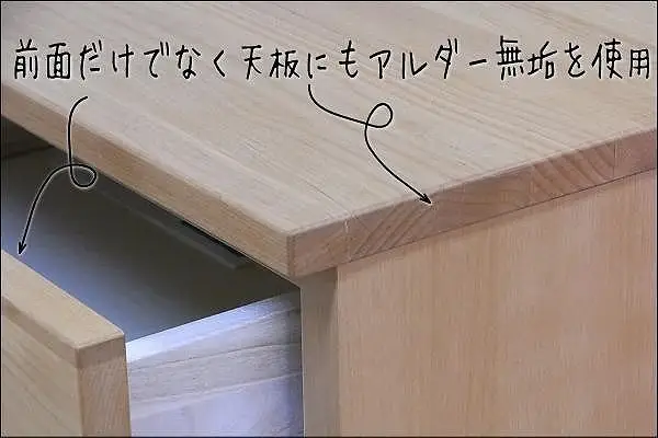【幅118.3 奥行44.5 高さ81.3】モニカ118センチ幅3段ローチェスト（脚組立込み）