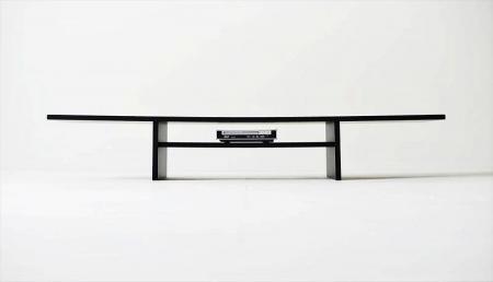 シンプルでおしゃれなテレビボード　konojiＴＶボード150／ブラック　テレビ台　無垢材　天然木　ロータイプ　完成品　ローボード　ローテーブル　センターテーブル　パソコンデスク　本棚
