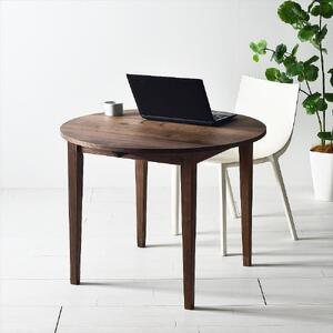 ＮＯ１ラウンドテーブル８０　ウォールナット　丸いテーブルでダイニングをカフェスペースに　ウォールナット無垢材 円テーブル ダイニングテーブル