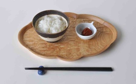 トレー お盆 雲 無垢材 タモ玉杢 家具