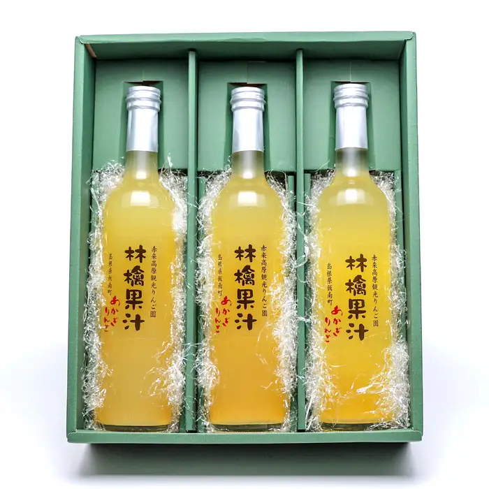 赤来高原りんご園　濃厚りんご果汁100％３本セット【ストレート果汁 ジュース ギフト リンゴ 贈答 Ａ-71】