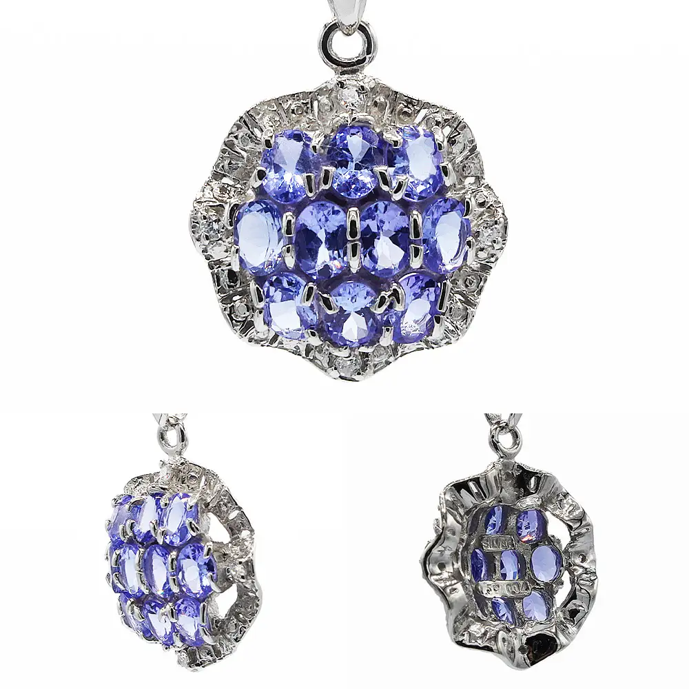 タンザナイト ペンダント 1.5ct 1.5カラット SV925 シルバー925 （12475） [山梨 ペンダント ネックレス タンザナイト シルバー ジュエリー ダイヤモンド ] 山梨県 甲斐市 BR-60