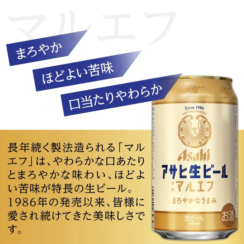 ビール アサヒ 生ビール マルエフ 350ml 24本 2ケース
