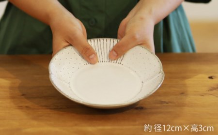 輪花皿ホワイト小2枚セット NAT021  やきもの 食器