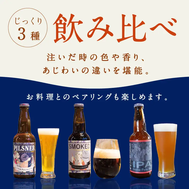 【個性派 IPA／黒ビール／ピルスナー】京都・丹後のクラフトビール TANGO KINGDOM Beer ちょっとマニアックかも3本セット　―IPA・スモーク（黒ビール）・ピルスナーの飲み比べセット―