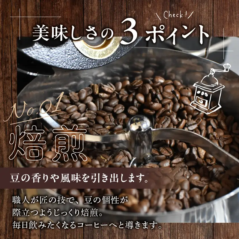 10回お届け!焙煎職人こだわりのコーヒー定期便【豆】250g 小分けパック(ジッパー・バルブ付) ※中深煎り※ポスト投函〔TLA10-3302〕_(都城市) 毎月