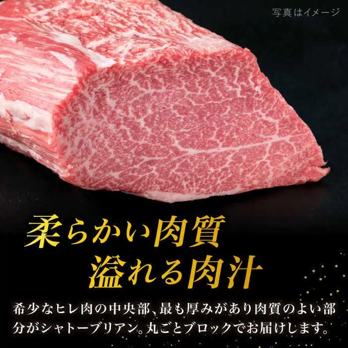 【極上 シャトーブリアン ブロック】 600g A4ランク 博多和牛 糸島市/糸島ミートデリ工房[ACA124] ステーキ ヒレ ヒレ肉 フィレ ヘレ ブロック 牛肉 赤身 黒毛和牛