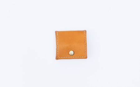 【ハンドメイド】鹿革で作ったシンプルデザインのコインボックス ハンドメイド 手作り 財布 コイン 小銭入れ コインボックス【yco006】
