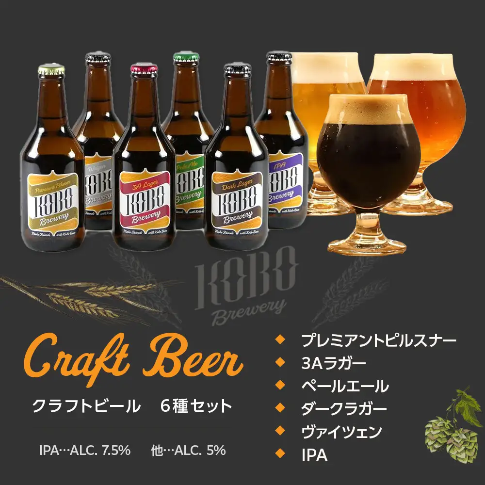 クラフトビール ６種セット（計６本）