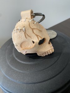 牛革 Skull キーリング (a12-157)