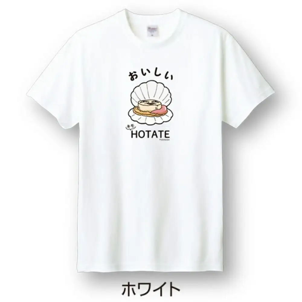 12-249 キモホタテグッズ(Tシャツ Mサイズ ホワイト・ペーパーホルダー・シール）