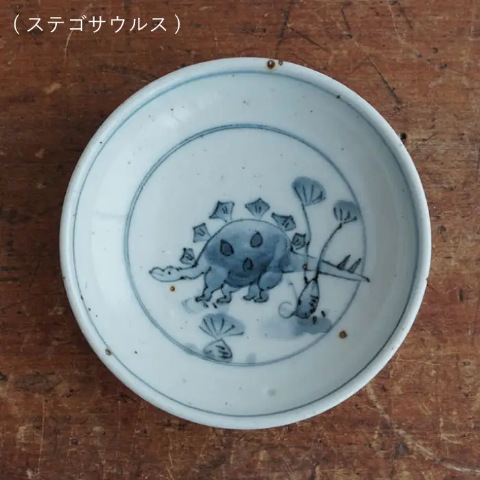 【波佐見焼】DINOSAUR 豆皿 小皿 4個セット 食器 皿 【studio wani】 [MB21]