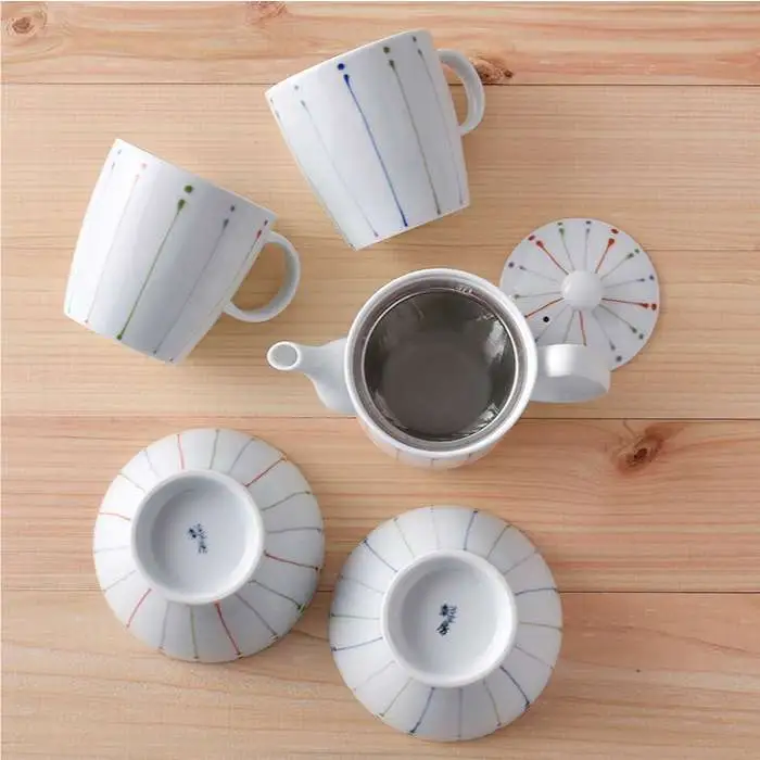 【波佐見焼】ティーポット マグカップ 茶碗 角皿 含む オリジナルセットアップ商品 食器 皿 【協立陶器／団陶器】 [NB56] 波佐見焼