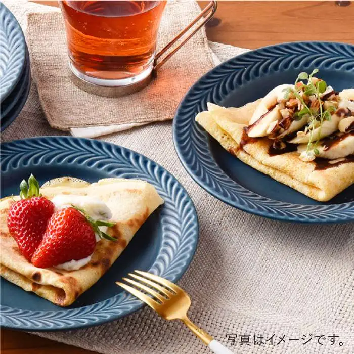 【波佐見焼】ローズマリー (デニム)5.5寸 プレート 5枚セット 食器 皿 【福田陶器店】 [PA186]  波佐見焼