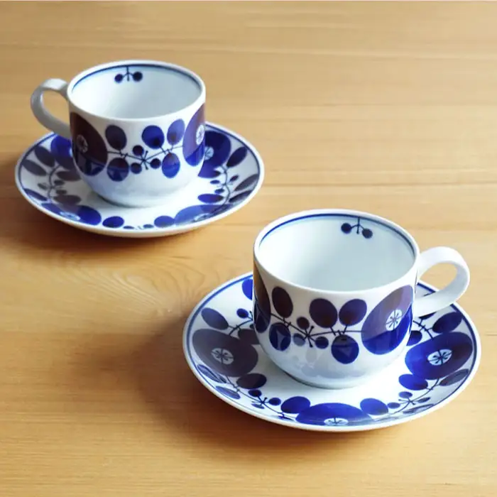 【白山陶器】【BLOOM】ブルーム コーヒーカップ・ソーサー 2客セット 食器 皿 【波佐見焼】 [TA82]