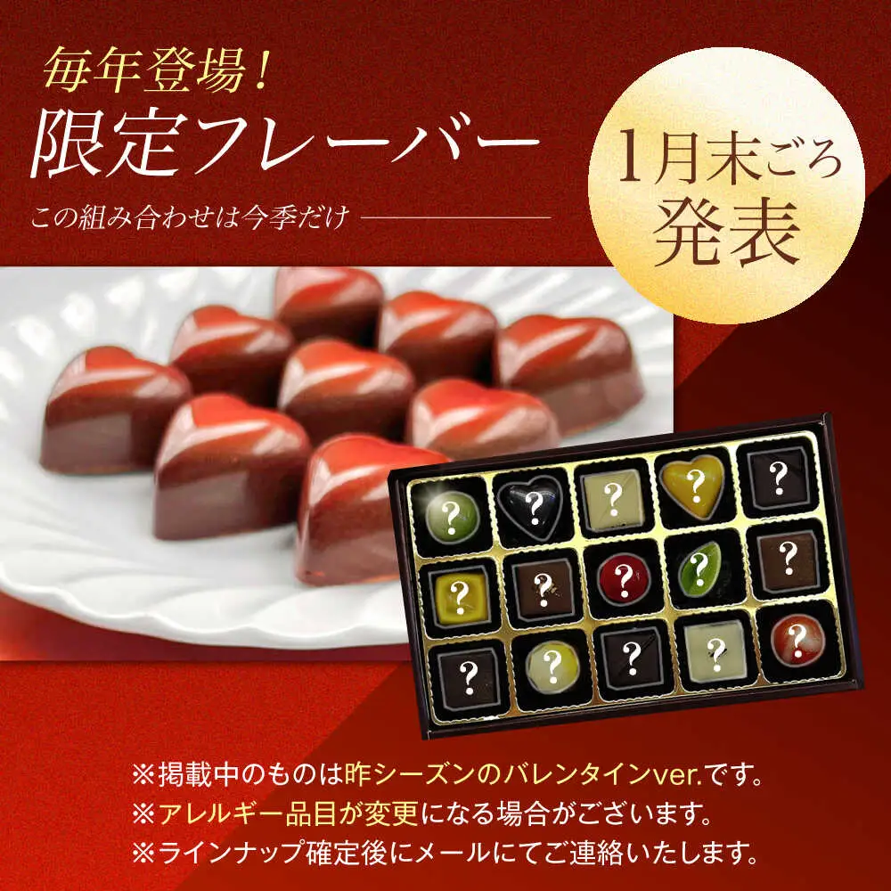 【2027年2月~発送】ボンボンショコラ 15個 バレンタインチョコレート ホワイトデーチョコレート ちょこちょこ [SAW033]
