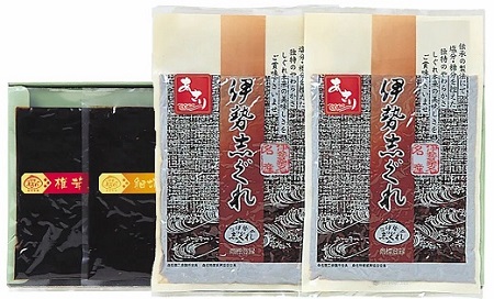 共和ネット 伊勢志ぐれのあさり（105gｘ2袋） ・ 椎茸昆布（100g） ・ 細切り昆布 詰合せ（100g） 【箱入】 合計410g
