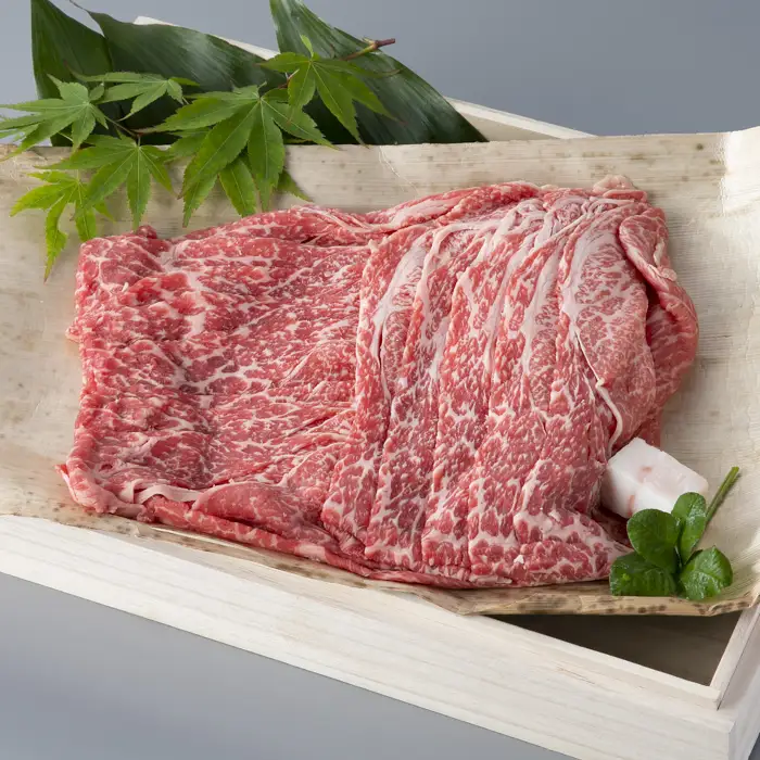 包装対応可【A-6572】実生庵 桐箱入り 近江牛 A５等級 赤身 モモ すき焼き用 ５００ｇ ［高島屋選定品］