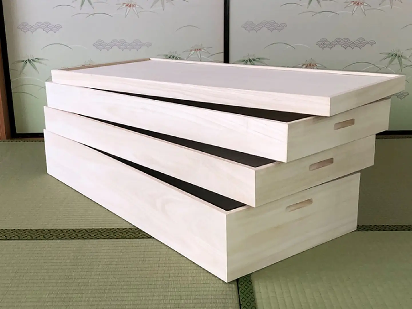 桐たんす 着物収納の定番 桐箱3段 KR-9M：B580-005