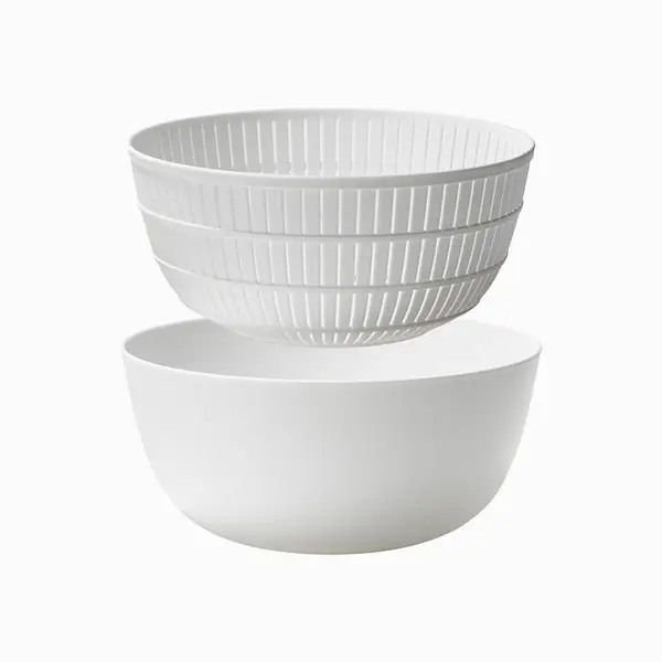 米とぎにも使える ザル ボウル ホワイト ／ キッチン用品 調理器具 耐熱 電子レンジ対応 食洗機対応 ライクイット like-it 奈良県 葛城市【like023-3A】