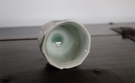 あんじ窯 陶  井口の（ペア）灰釉面取ぐい吞 口径7cm 高さ5cm 酒器 和 和風 普段使い 晩酌 ペアぐいみ おちょこ 備前土 薪窯 四昼夜焼成 釉溜まり 美しい 個性 高温 焼き締め 丈夫 日本酒 