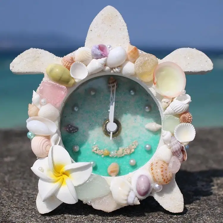 「オーシャンクロック」「ファミリーフォトフレーム」セット【沖縄の海からの贈り物】
