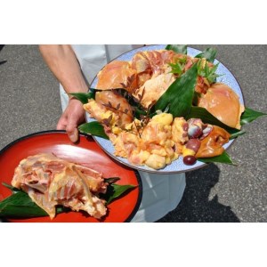 【1064-2】自社オリジナル地鶏半身【紀州ラクト梅ぢどりすき焼きセット】