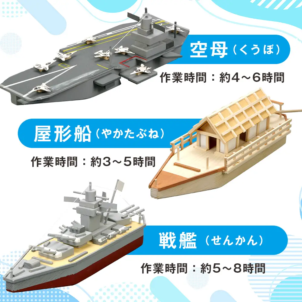 工作キット 「シップ６」 加賀谷木材 | 船 木工 工作 キット DIY 木製 体験 自由研究 モノづくり 組立 夏休み 北海道 津別町 送料無料