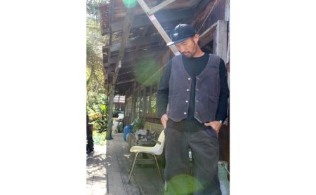 ベスト TheCaviar コーデュロイベスト ブラック 日本製 ベスト Mサイズ