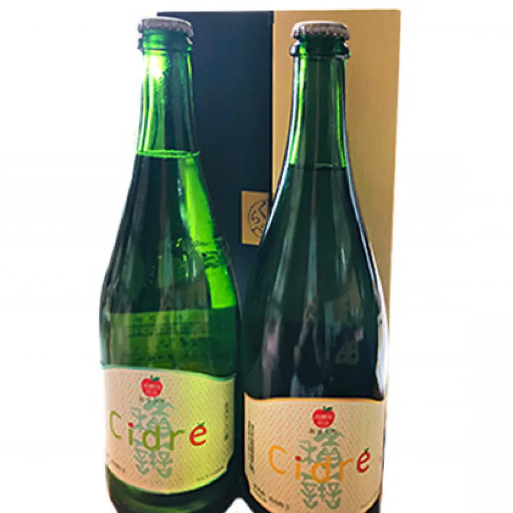 積善（せきぜん） Cidre 飲み比べセット （あまくち，からくち） りんご 発泡酒 750ml×2本 酒 シードル 洋酒 お酒 アップル リンゴ 林檎 | お酒 飲み比べ セット 甘口 辛口 りんご 人気 おすすめ ギフト プレゼント 送料無料 長野県 長野市 信州 信濃 ふるさと納税