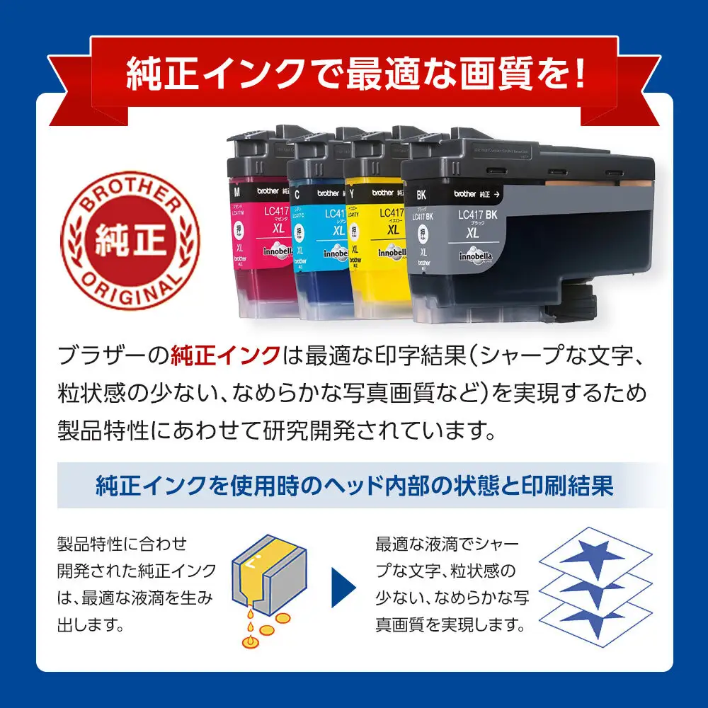 【ブラザー　純正インクカートリッジ　大容量】LC417XL-4PK