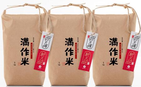 【令和8年産】県認証 魚沼津南産新之助 3kg(1kg×3袋) 産地限定！農家直送 |津南町 魚沼産 コシヒカリ