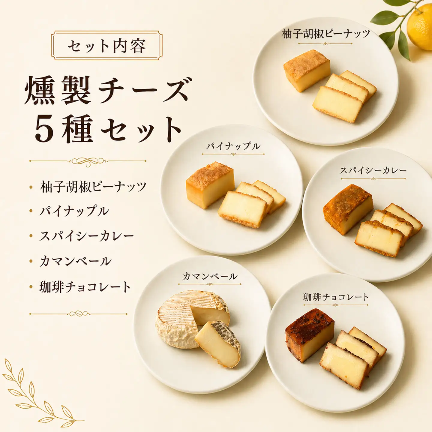 燻製チーズ 5種セット ピーナッツ｜チーズ 
