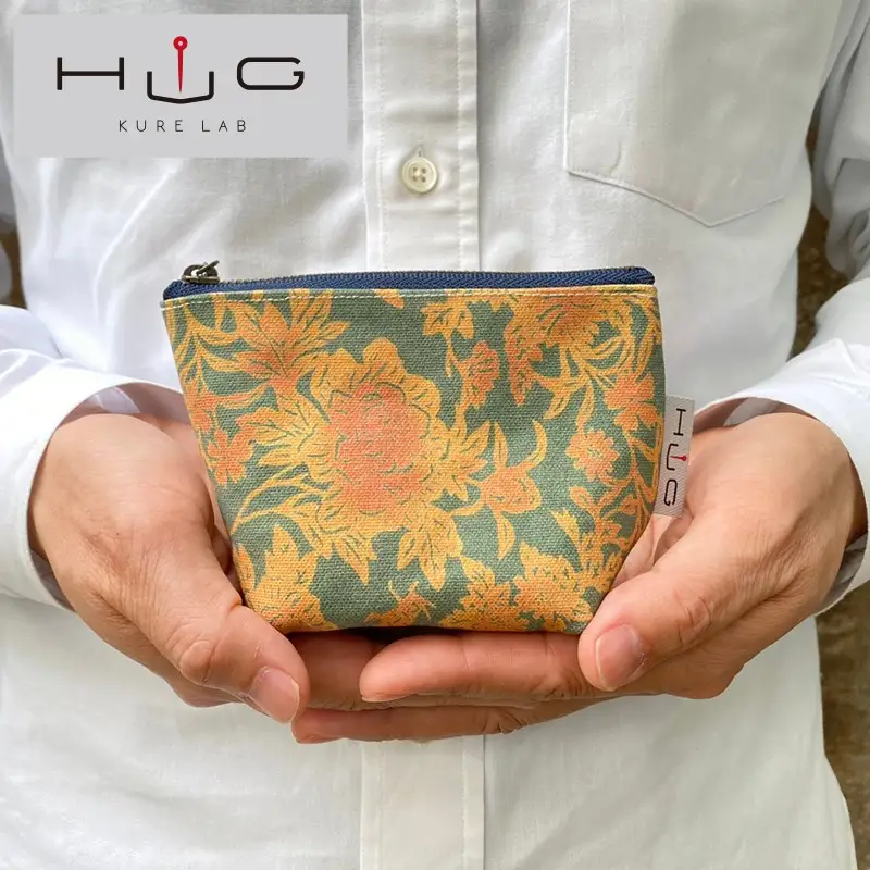 ミニポーチ 舟形 金唐紙 2色セット HUG はぐおしゃれ 小物入れ 国産 広島県 呉市