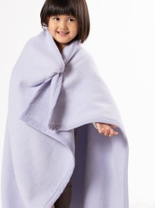 綿100% ベビー毛布(ラベンダー) 85×115cm 毛布の町泉大津市産 N-MM300 [3352] | ベビーブランケット ベビーブランケット