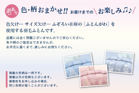 【訳あり】 羽毛布団 クイーン 本掛け おまかせ ホワイトダック ダウン85% ダウンパワー 350dp 【富士新幸 花巻工房】 【1554】