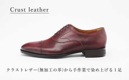 革靴 ビジネスシューズ マッケイ 赤 国産 革靴 24.5cm