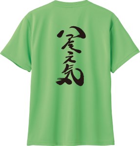 A292(緑：Ｌ)　八尾特産　若ごぼうTシャツ　【緑：Ｌサイズ(身丈71cm　身幅53cm　肩幅48cm　袖丈22cm)】
