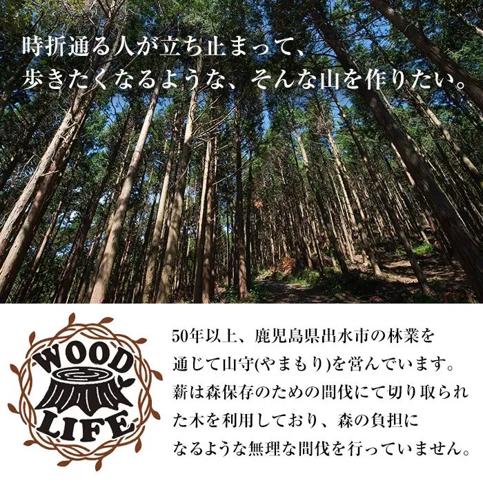 鹿児島県産 薪 MAKIDON 高級クヌギ ＆ ミニトーチ 約20kg×10箱 【WOODLIFE】 i795-02