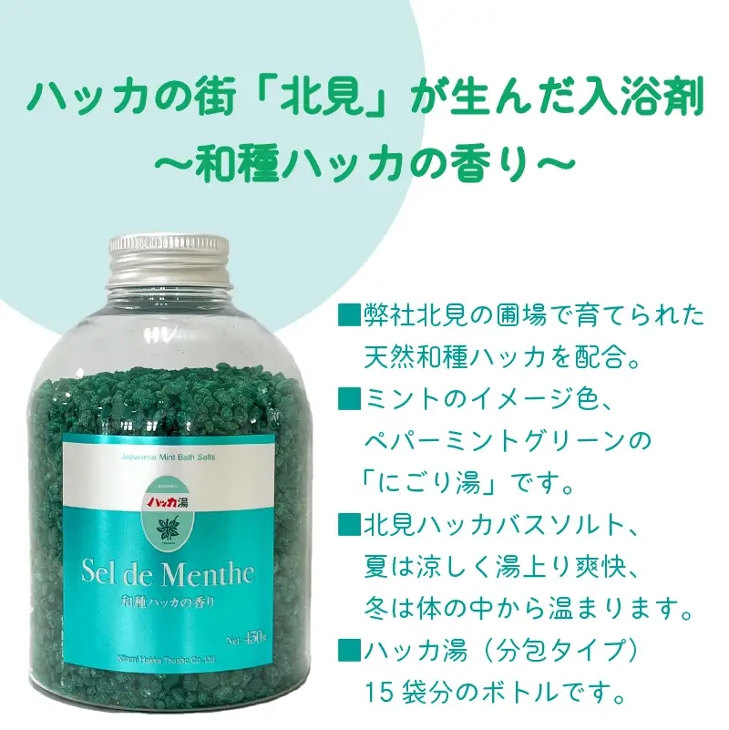 セル・デ・メンタ ハッカ入浴剤 ボトル2本 ( ハッカ はっか 薄荷 入浴剤 お風呂 ミント ボトル入り )【007-0053】