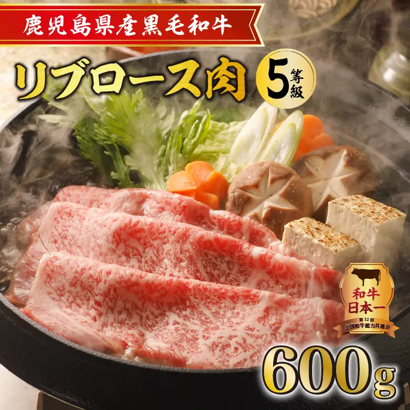 鹿児島県産黒毛和牛リブロース肉（5等級） K171-002 肉 牛肉 冷凍