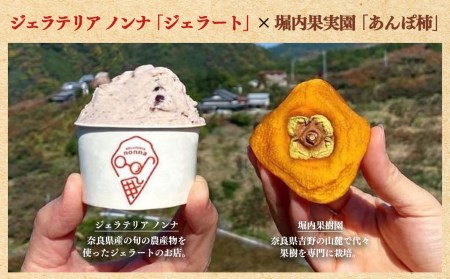 【 堀内果実園 】 あんぽ柿 ジェラート 4個 [ 酒 クリームチーズ 大納言 ほうじ茶 ] | アイス 果物 柿 