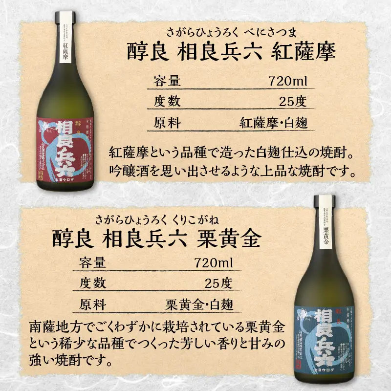 【相良酒造】芋焼酎 飲み比べ 6本 セット グラス付 K004-005