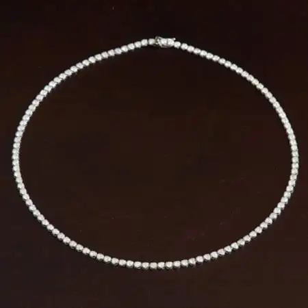 プラチナ900ダイヤモンド7.00ctテニスネックレス【ストレート】【配送不可地域：沖縄県】【1396297】